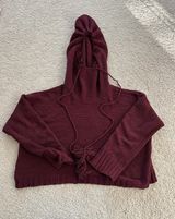 Xhilaration Xhileration Maroon Sweater Pull Over Photo 0