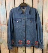 Ohio State Buckeyes Las Olas 100% Cotton Button Up Jean Jacket Size L Photo 0