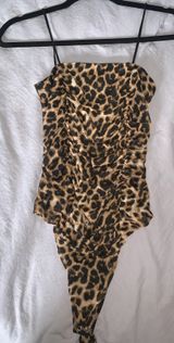Rue 21 Cheetah Ruched Body Suit Photo 0
