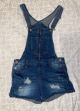 Denim Overall Shorts Photo 0