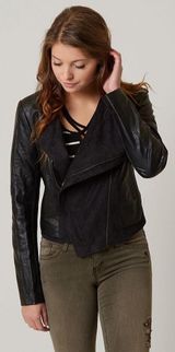 Ark & Co. Black Leather And Suede Jacket Photo 0