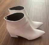 Heeled White Booties Size 7.5 Photo 0