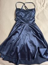 Windsor Navy Blue Strappy Back Mini Dress Photo 0