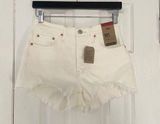 NWT levi’s 501 white shorts Size 27 Photo 0