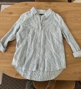 Quince Blue Striped Linen Button Up Photo 0