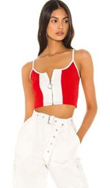 Revolve superdown Bridget Front Zip Crop Top Photo 0