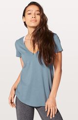Lululemon Blue V Neck T-shirt Photo 0