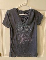 Size Small Modern Lux Lace up womens music themed Shirt Photo 0