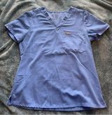 Figs Light Blue Technical Collection Scrub Top size small Photo 0