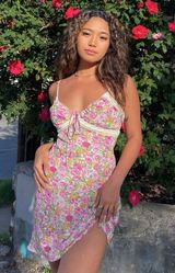 Princess Polly Pink Floral Mini Dress Photo 0