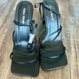 Public Desire Square Toe Block Heel Strappy Heels Photo 0