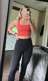 Crisscross Back Workout Tank Red Photo 0