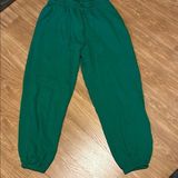 Old Navy Green Track Joggers Elastic Waistband medium worn one time Photo 0