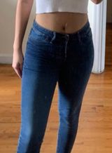 EXPRESS Dark Blue Skinny Jeans Photo 0