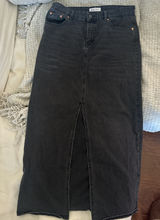 Black Denim Maxi Skirt Photo 0
