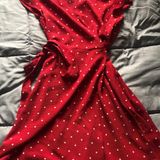Princess Polly Inspired Red Polka Dot Dress Photo 0