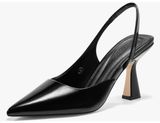Coutgo Womens Slingback Stiletto High Heels Closed Pointed Toe Pumps Photo 0