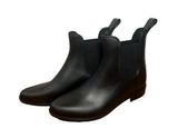 Capelli New York Women's Size 11 Opaque Elastic Gores Back Pull Loop Rain Boot Black Photo 0