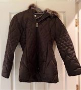Laundry by Shelli Segal  Brown Coat with Fur Hood | S Photo 0