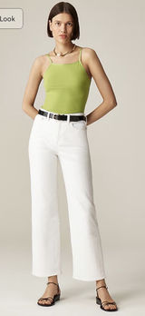 J.Crew Women’s Slim Wide-Leg Jeans White 24 Photo 0