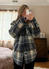 Lucky Brand Plaid Wool Shacket Photo 0