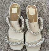 Dolce Vita Pearl Embellished Sandals Photo 0