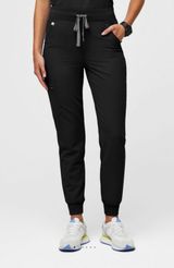 Figs High Waisted Zamora Jogger Scrub Pants - Black Photo 0