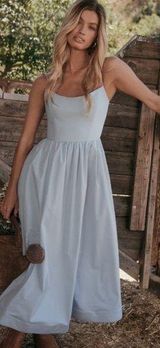 HOUSE OF CB 'Lolita' Soft Blue Corset Sundress NWOT size M Photo 0