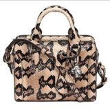 Alexander McQueen NWT  mini Padlock genuine Python duffel shoulder satchel bag Photo 0
