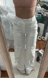 White Cargo Pants Photo 0
