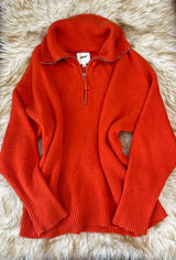 Aerie Oversized Waffle Knit Half-Zip Sweater Photo 0