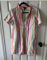 J.Crew Rainbow Stripe Linen Dress Xs Photo 0