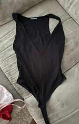 PLT Low front sexy black thong bodysuit Photo 0