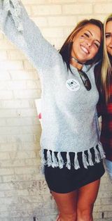 Lulus Black And Grey Sweater  Photo 0