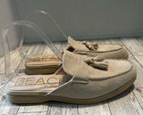 Beach by Matisse Tyra Slip On Mules Women’s 9M Beige Tassel Faux Suede Tan Size 9 Photo 0