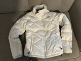 The North Face White Hooded Zip Up Jacket Photo 0