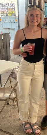 We Wore What Cream Jeans Photo 0