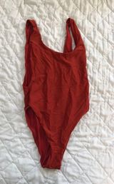 Aerie Burnt Orange Plunge One Piece  Photo 0