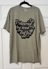Comfort Colors T-Shirt Powered By Iced Coffee Photo 0
