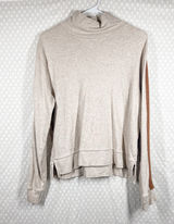 Pact Cream Brown‎ Stripe Organic Cotton Turtleneck Top Photo 0