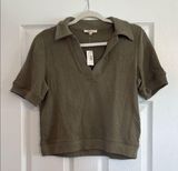 Olive Green Women's Polo Top Photo 0