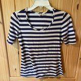 Red Camel Navy and White Striped Tee Photo 0