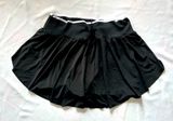 NWT All In Motion Black Flare Skort Shorts w/ Skirt Butterfly Hips White Elastic Photo 0