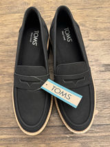 NWT Toms Black Cara Loafers Size 9 Photo 0