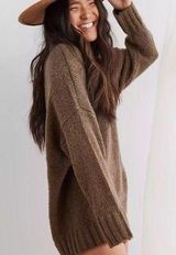 Aerie Big Sky Green Oversized Alpaca Sweater Photo 0