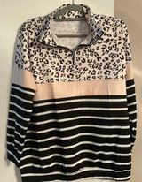 Print Block Boutique Quarter Zip Size M Photo 0