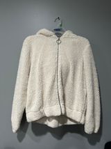 Derek Heart White Fuzzy Teddy Jacket Photo 0
