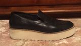 Vince Zeta Black Leather Slip-on Wedge Platform Loafers $295 EUC 6 Photo 0