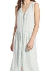 Treasure & Bond Treasure Bond Dress Button Front Green Maxi Photo 0