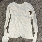 Brandy Melville Women's Cream Long Sleeve Top Photo 0